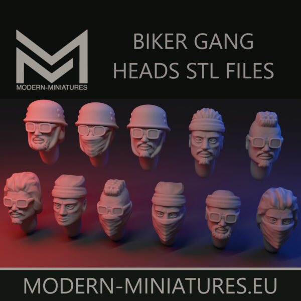 Biker Gang miniatures set 2 of 2 28mm [Digital] - Image 3